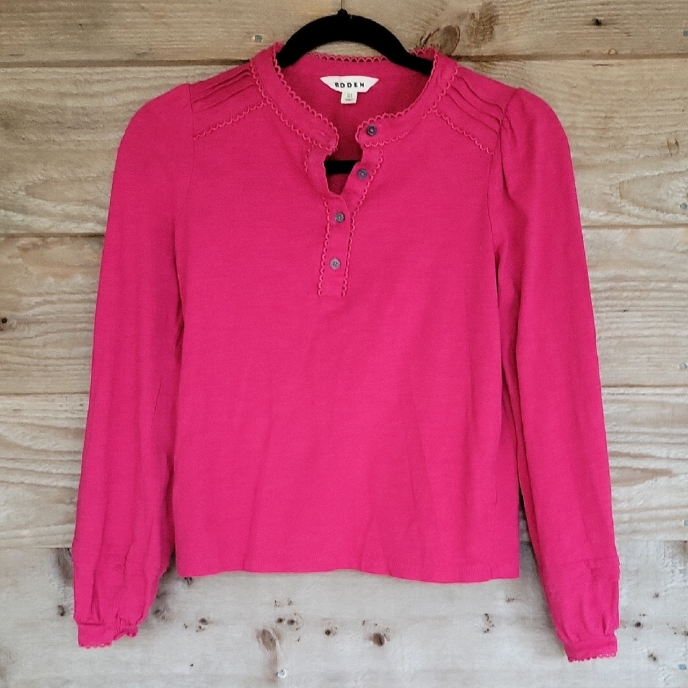 Boden Size 4 Vibrant Pink Top